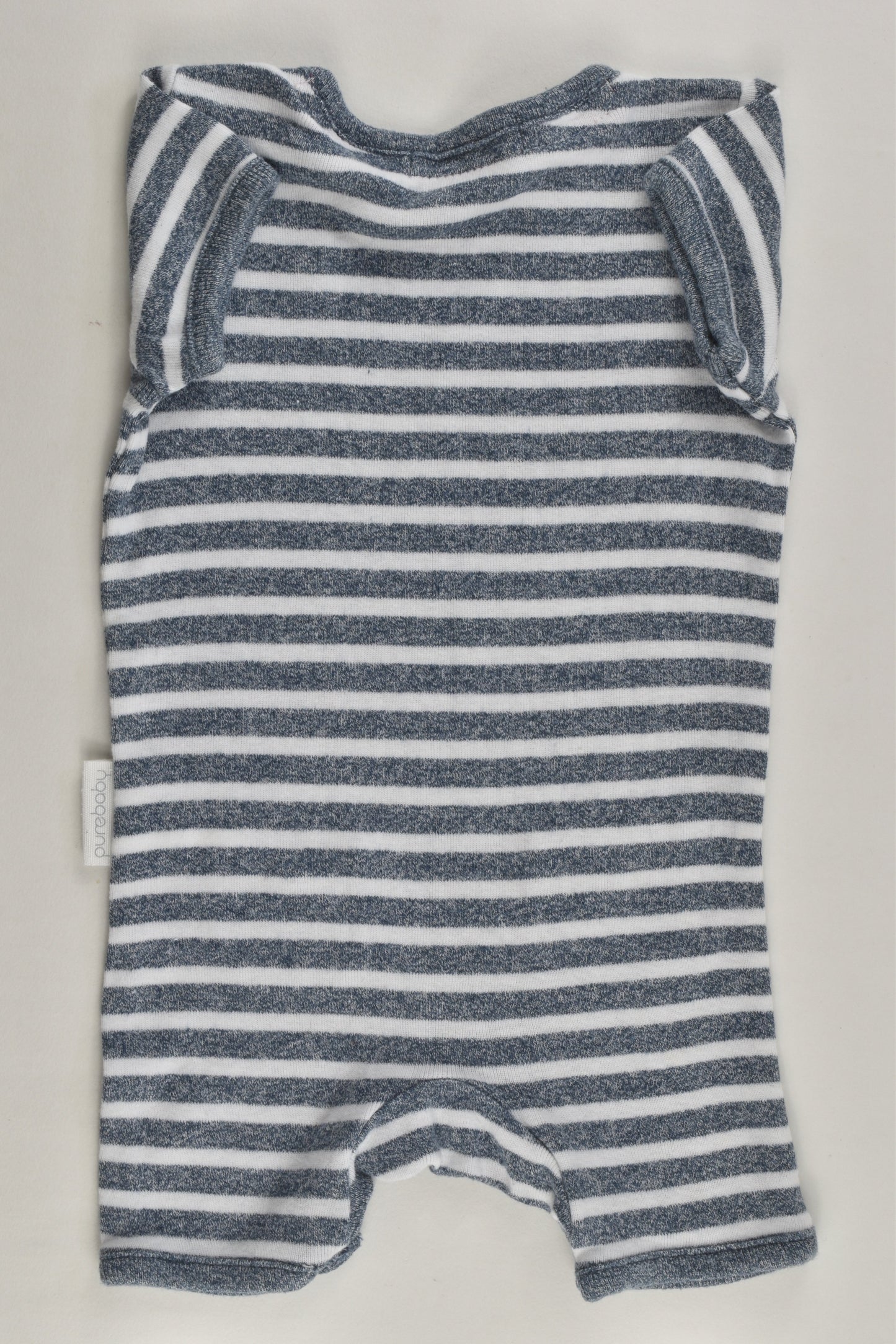 Purebaby Size 0000 Striped Short Romper