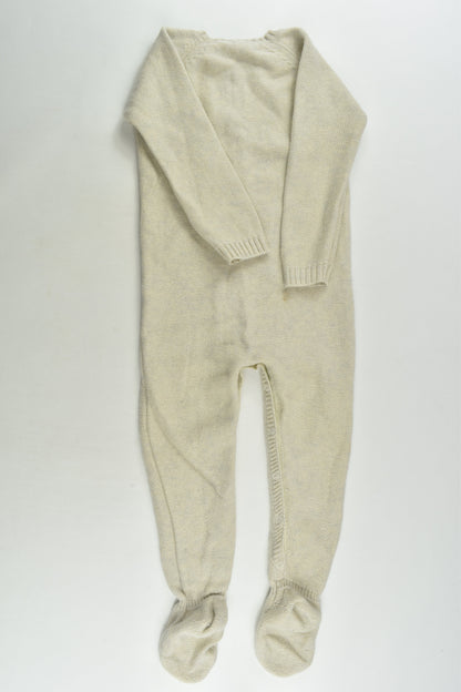 Purebaby Size 1 Knit Footed Romper