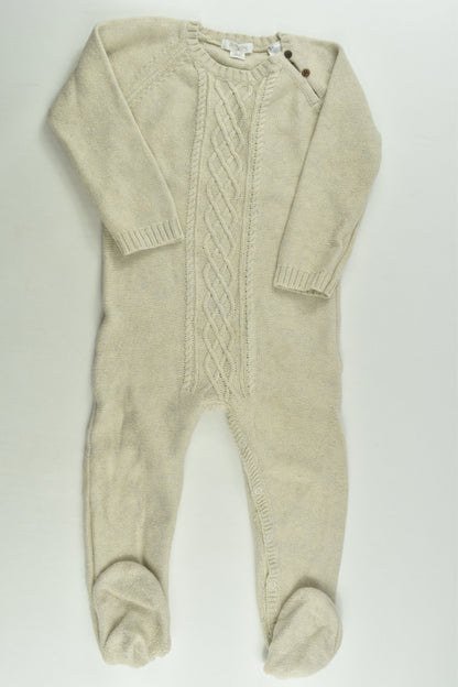 Purebaby Size 1 Knit Footed Romper