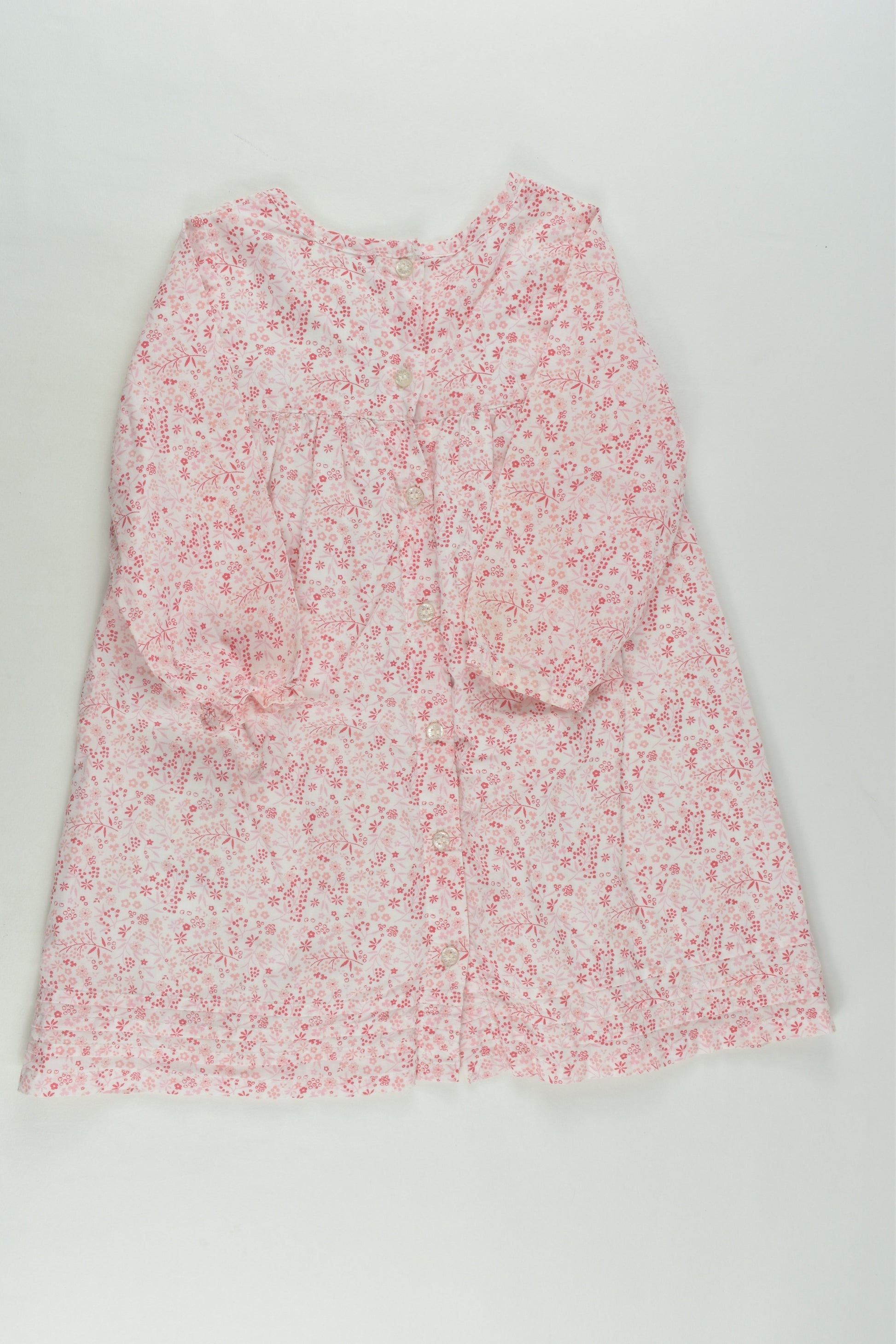 Purebaby Size 1 Lined Floral Dress