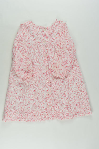 Purebaby Size 1 Lined Floral Dress