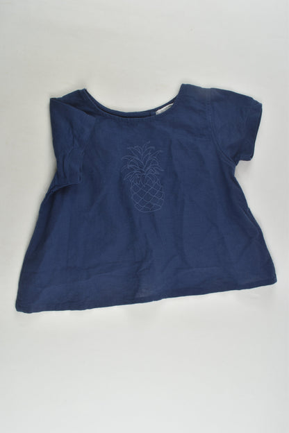 Purebaby Size 1 Linen Blend Blouse