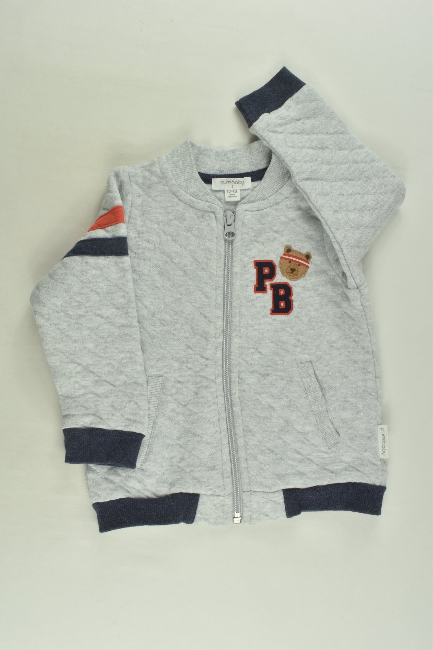 Purebaby Size 1 Zip Jumper