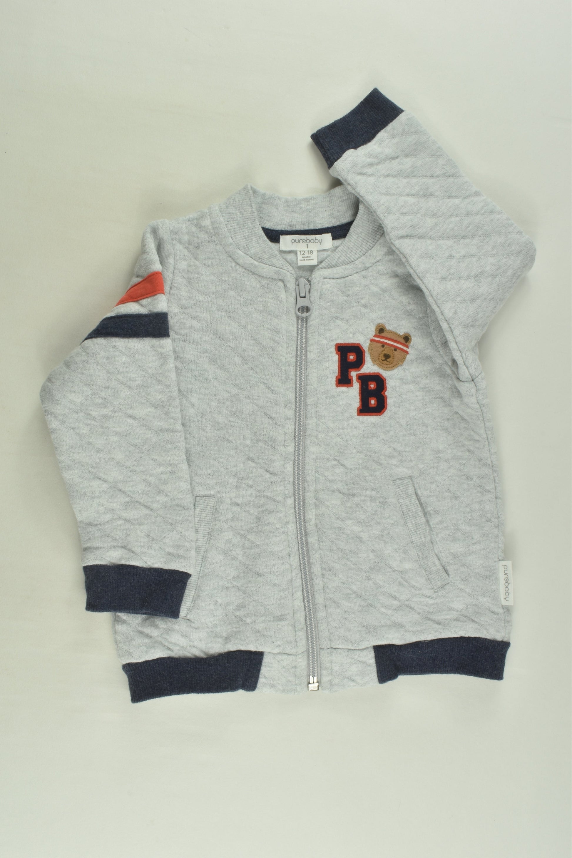 Purebaby Size 1 Zip Jumper