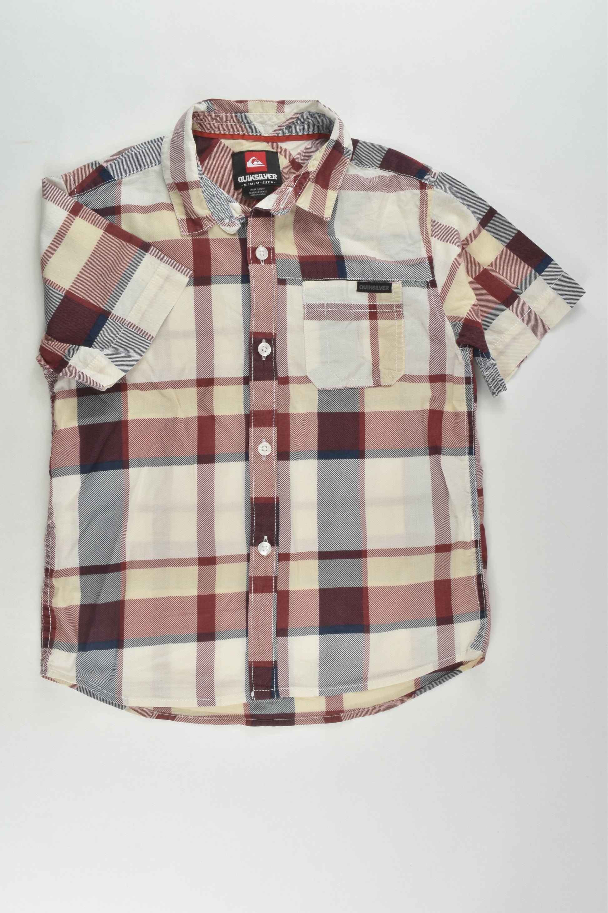 Quiksilver Size 6 Checked Shirt