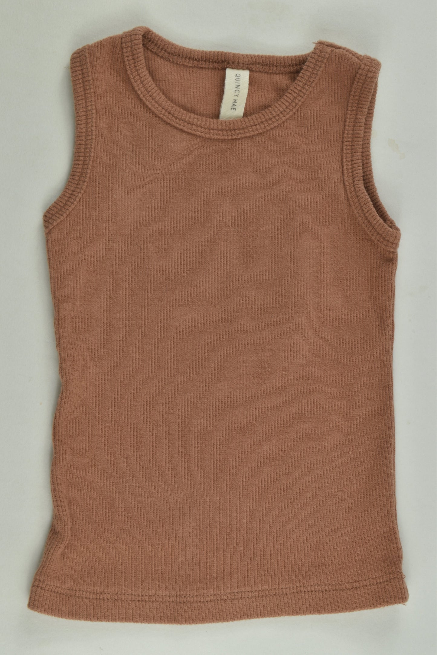 Quincy Mae Size 00 Ribbed Singlet