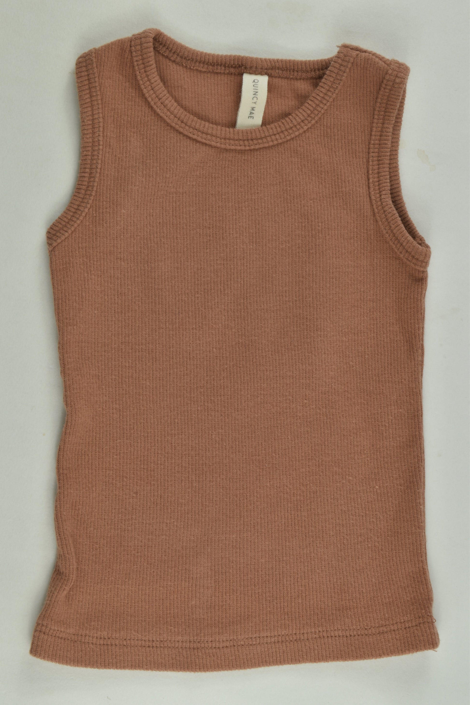Quincy Mae Size 00 Ribbed Singlet