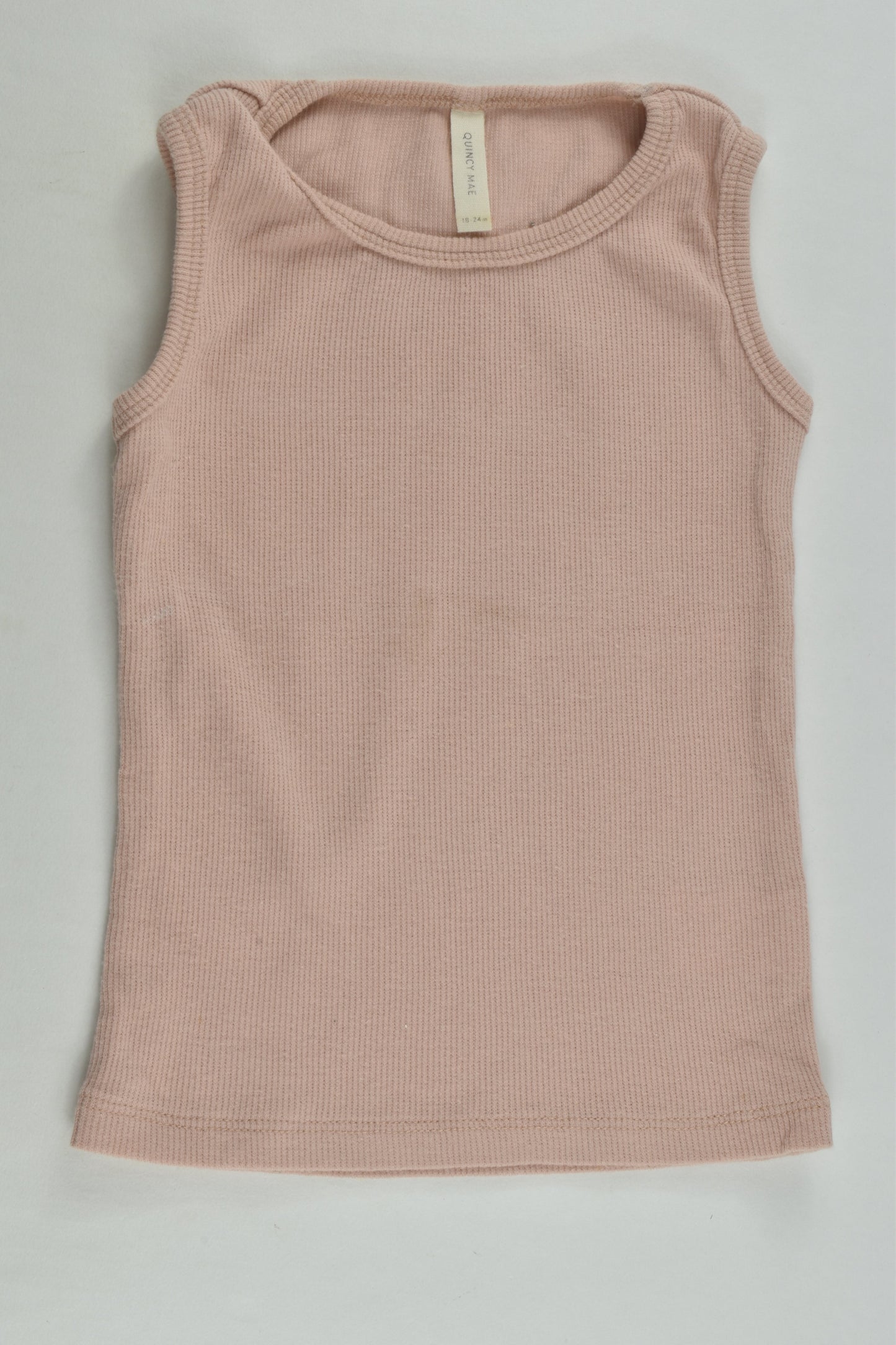 Quincy Mae Size 2 (18-24 months) Ribbed Tank Top