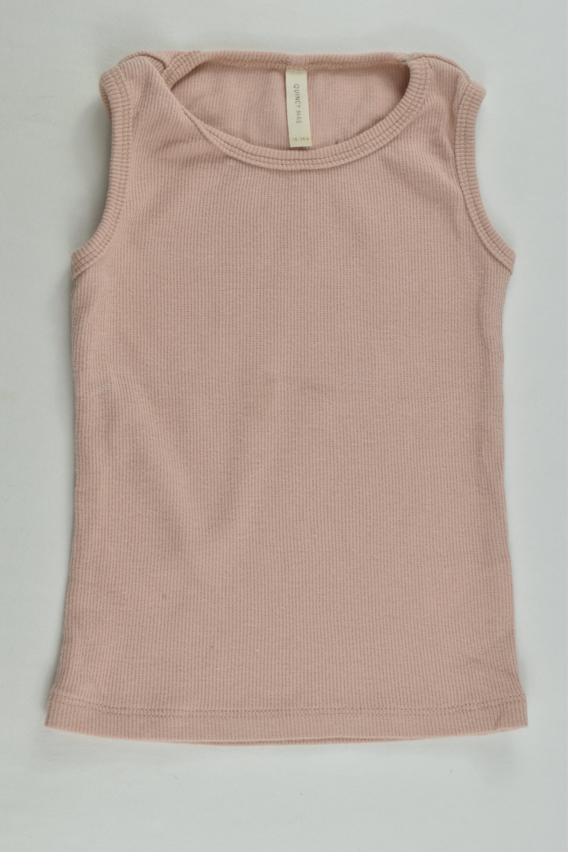 Quincy Mae Size 2 (18-24 months) Ribbed Tank Top