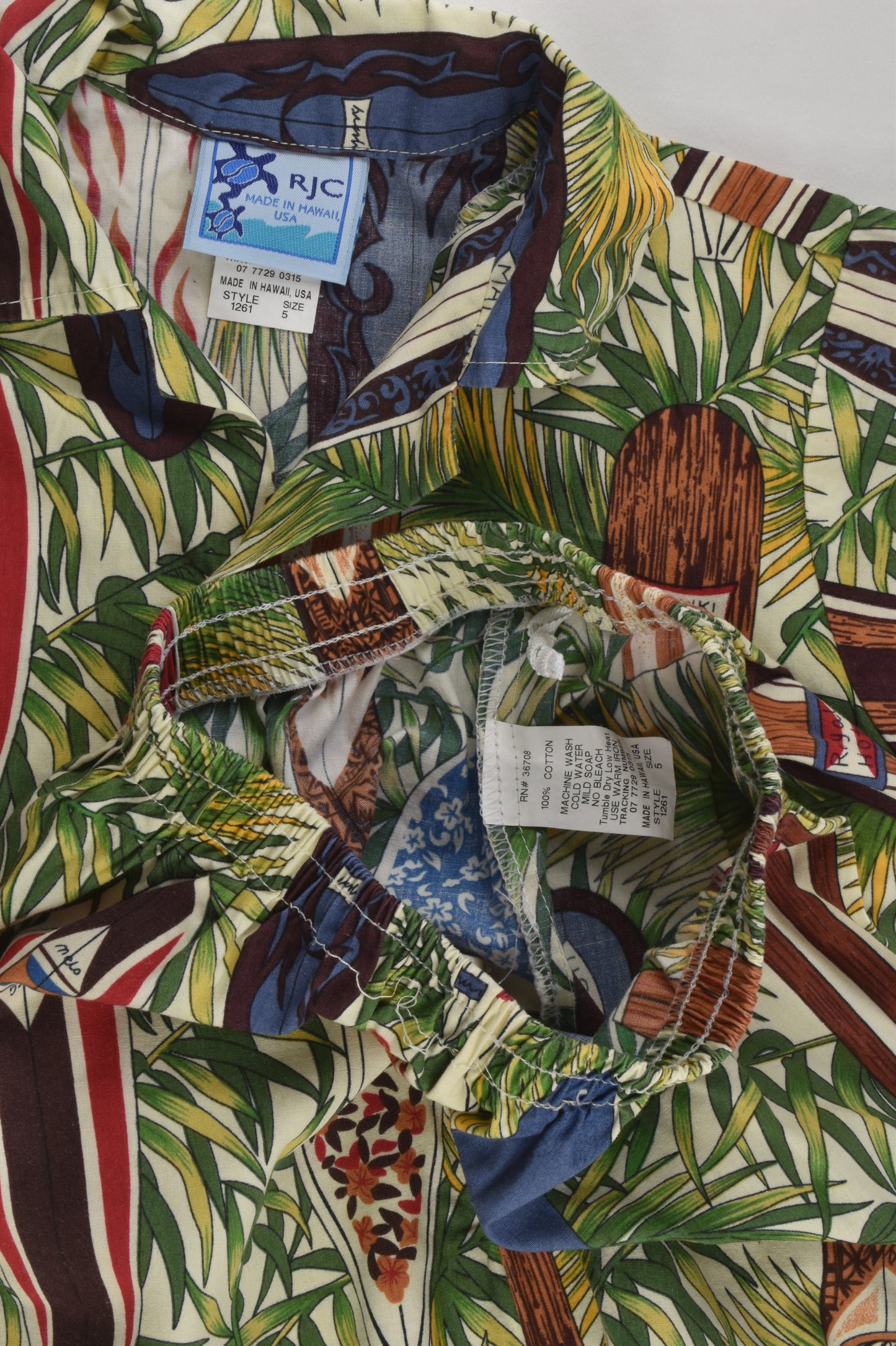 RJC Size 5 Hawaii Shirt and Shorts