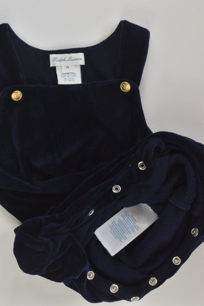 Ralph Lauren Size 000 (3 months) Velour Overalls