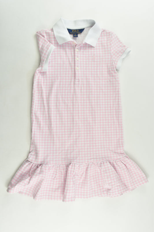 Ralph Lauren Size 6 Checked Pink Polo Dress