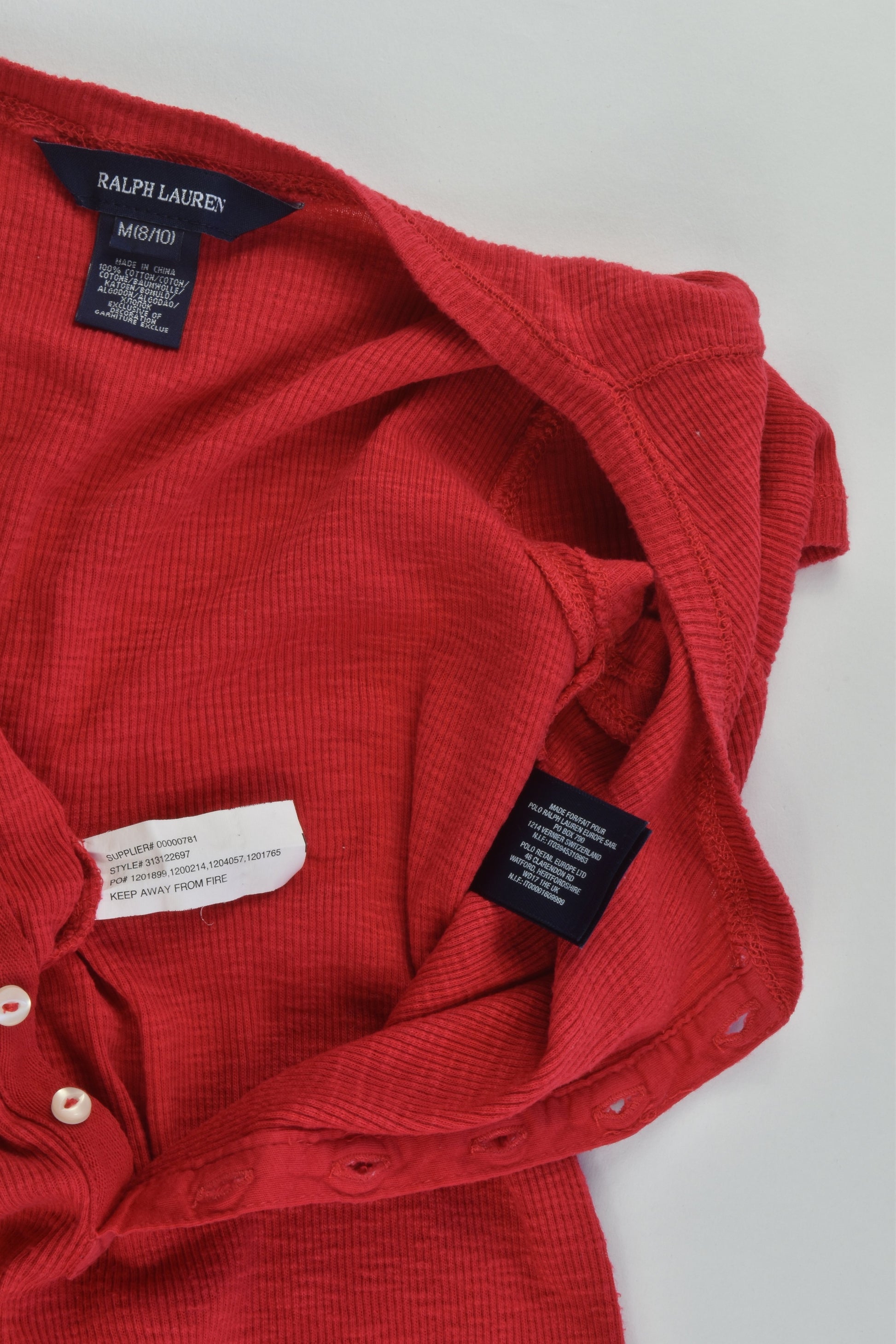 Ralph Lauren Size 8/10 Ribbed Ruffle Hem Dress