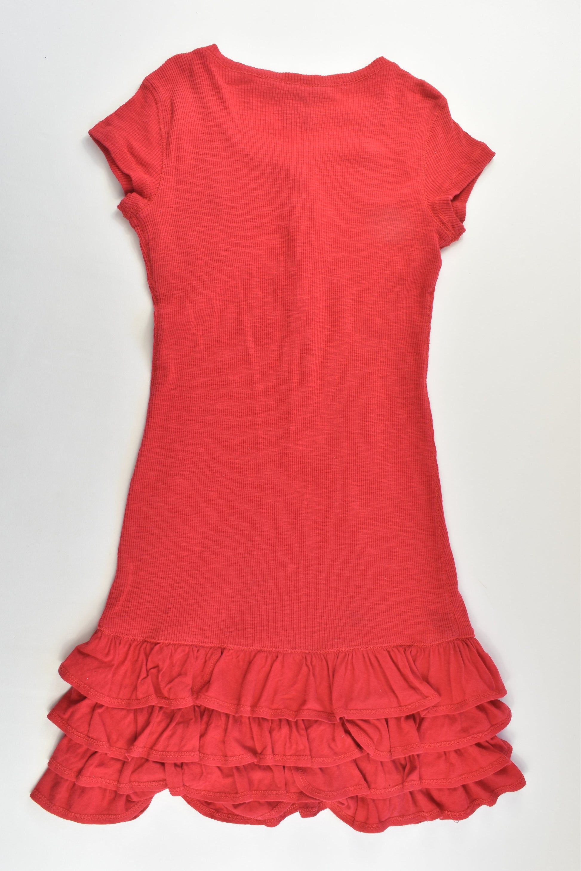 Ralph Lauren Size 8/10 Ribbed Ruffle Hem Dress