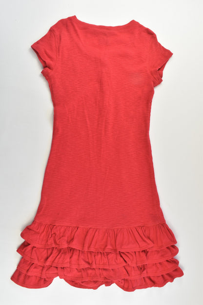 Ralph Lauren Size 8/10 Ribbed Ruffle Hem Dress