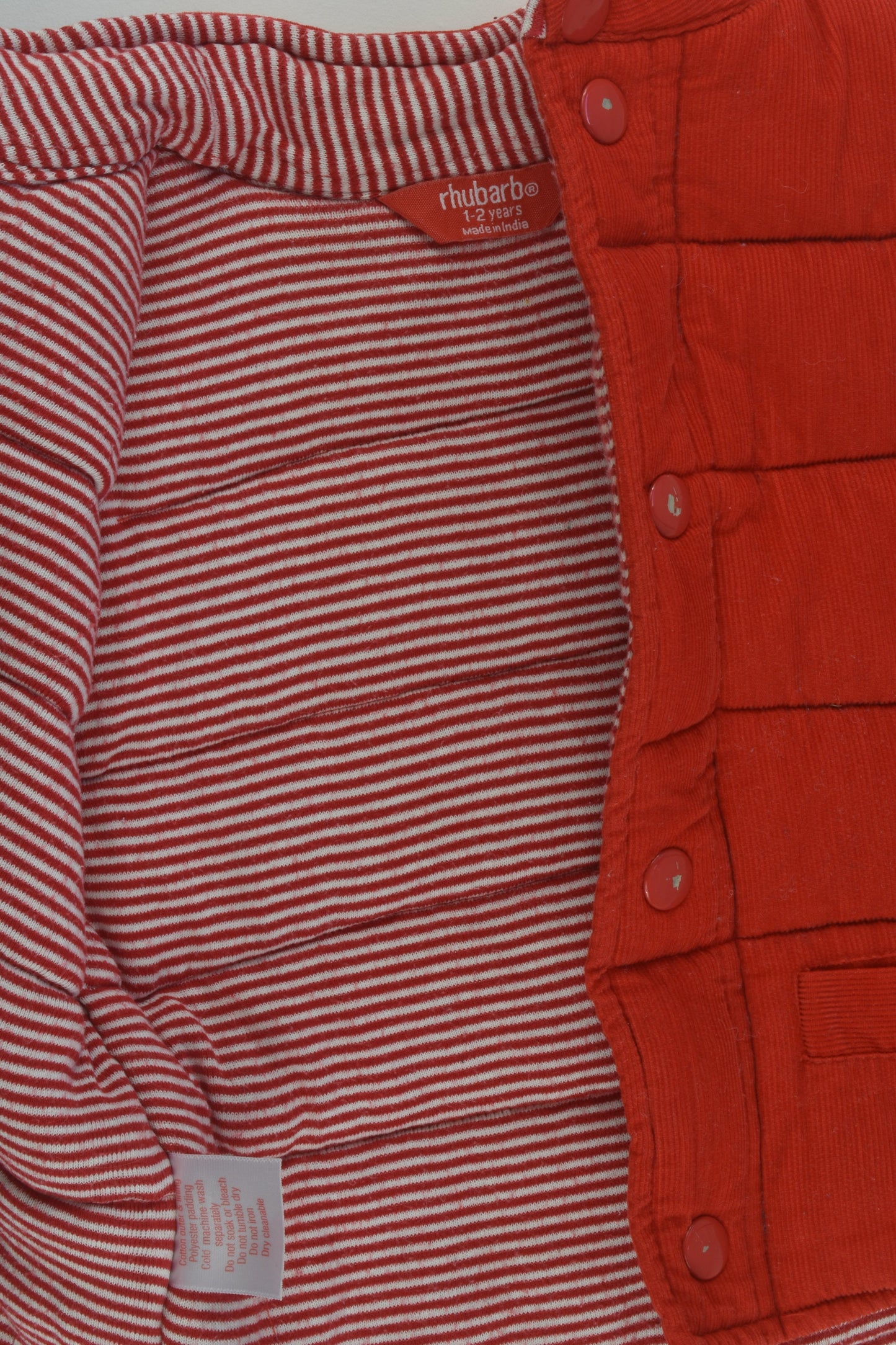 Rhubarb Size 1-2 Cord Vest