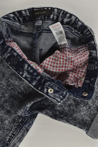 River Island Size 5-6 Stretchy Acid Wash Denim Shorts