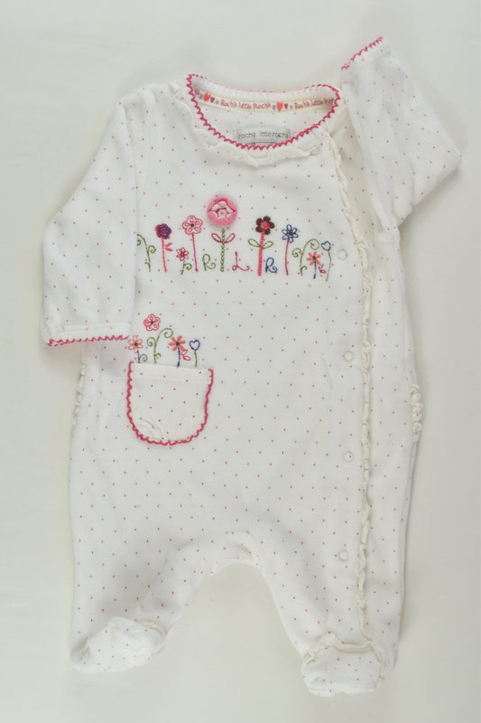 Rocha Little Rocha by Debenhams Size 0000 (Newborn) Velour Romper