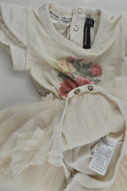 Rock Your Baby Size 0 Floral Tulle Bodysuit
