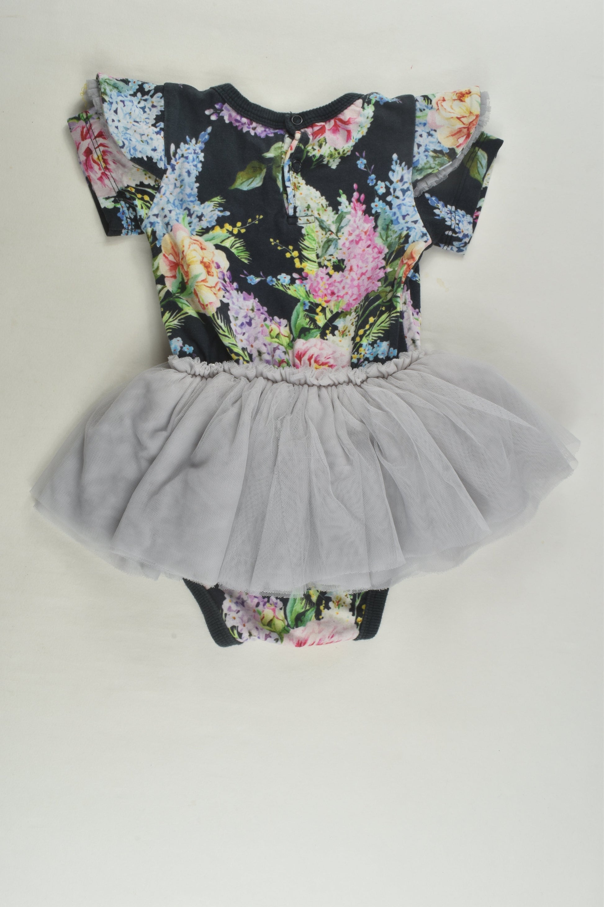 Rock Your Baby Size 0 Floral Tulle Bodysuit