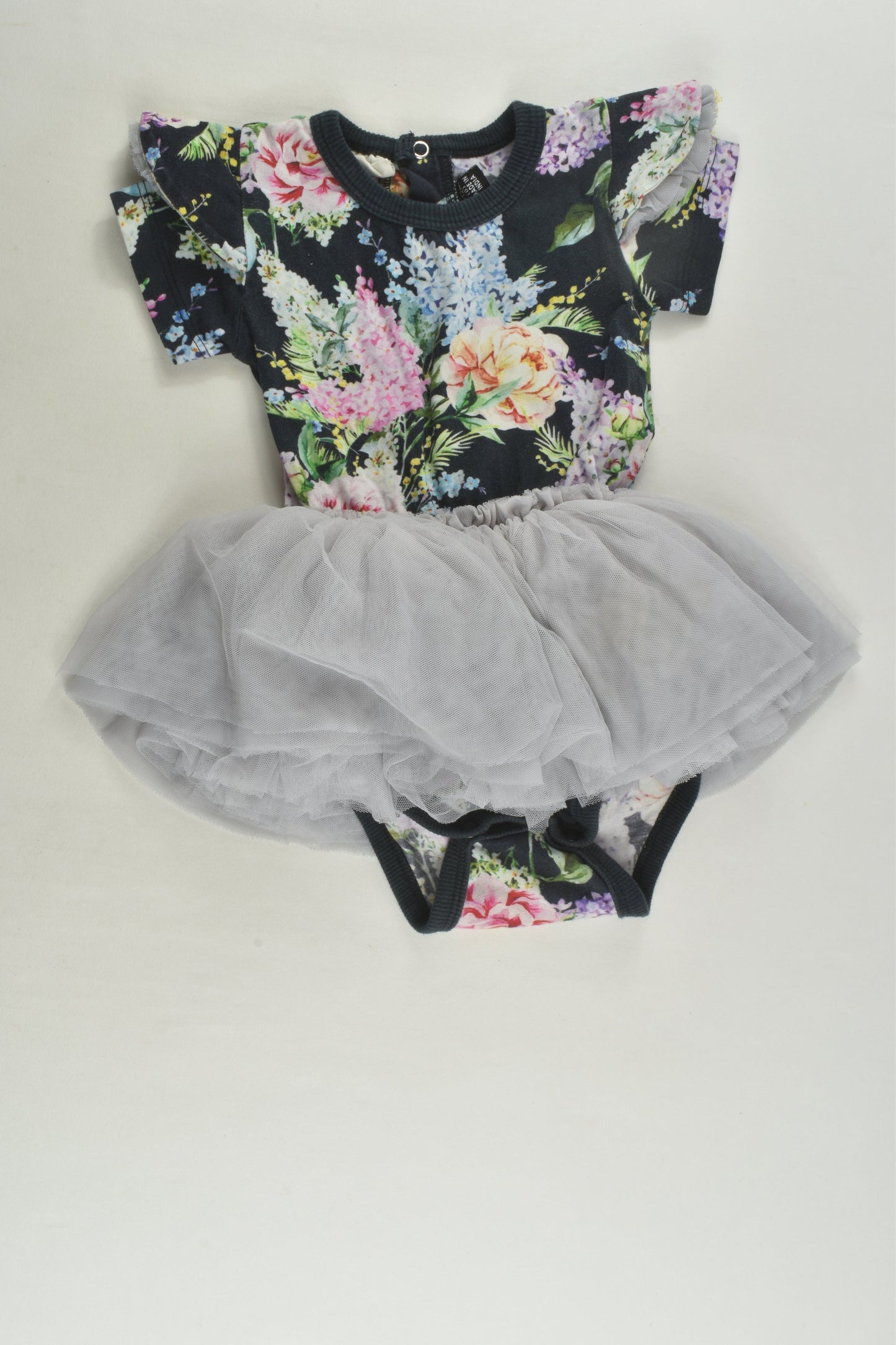 Rock Your Baby Size 0 Floral Tulle Bodysuit