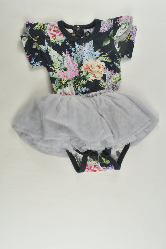 Rock Your Baby Size 0 Floral Tulle Bodysuit