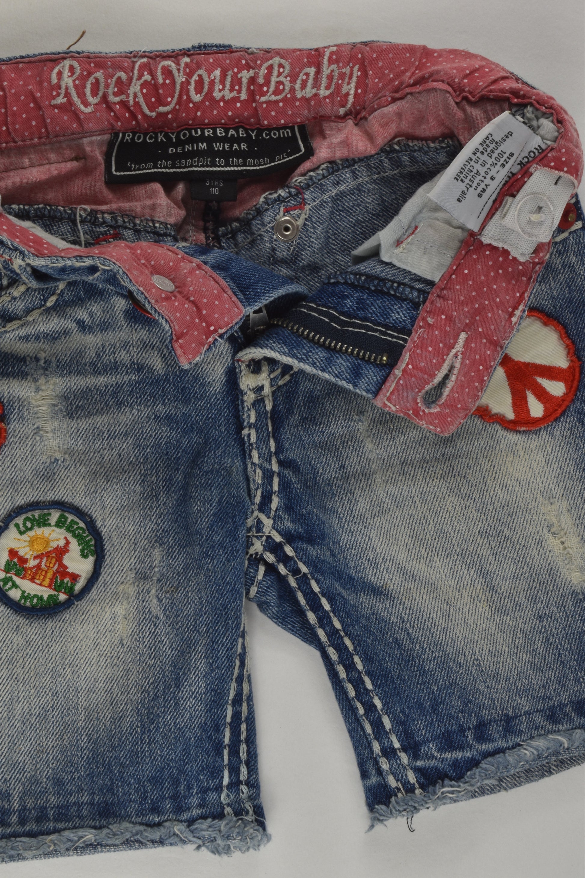 Rock Your Baby Size 3 Denim Shorts