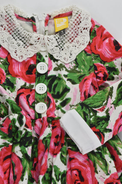 Rock Your Kid Size 1 Roses Dress