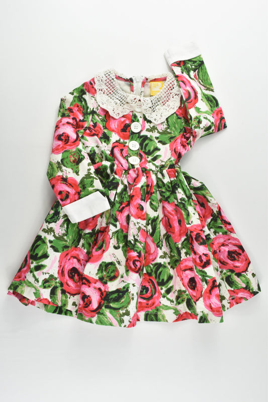 Rock Your Kid Size 1 Roses Dress