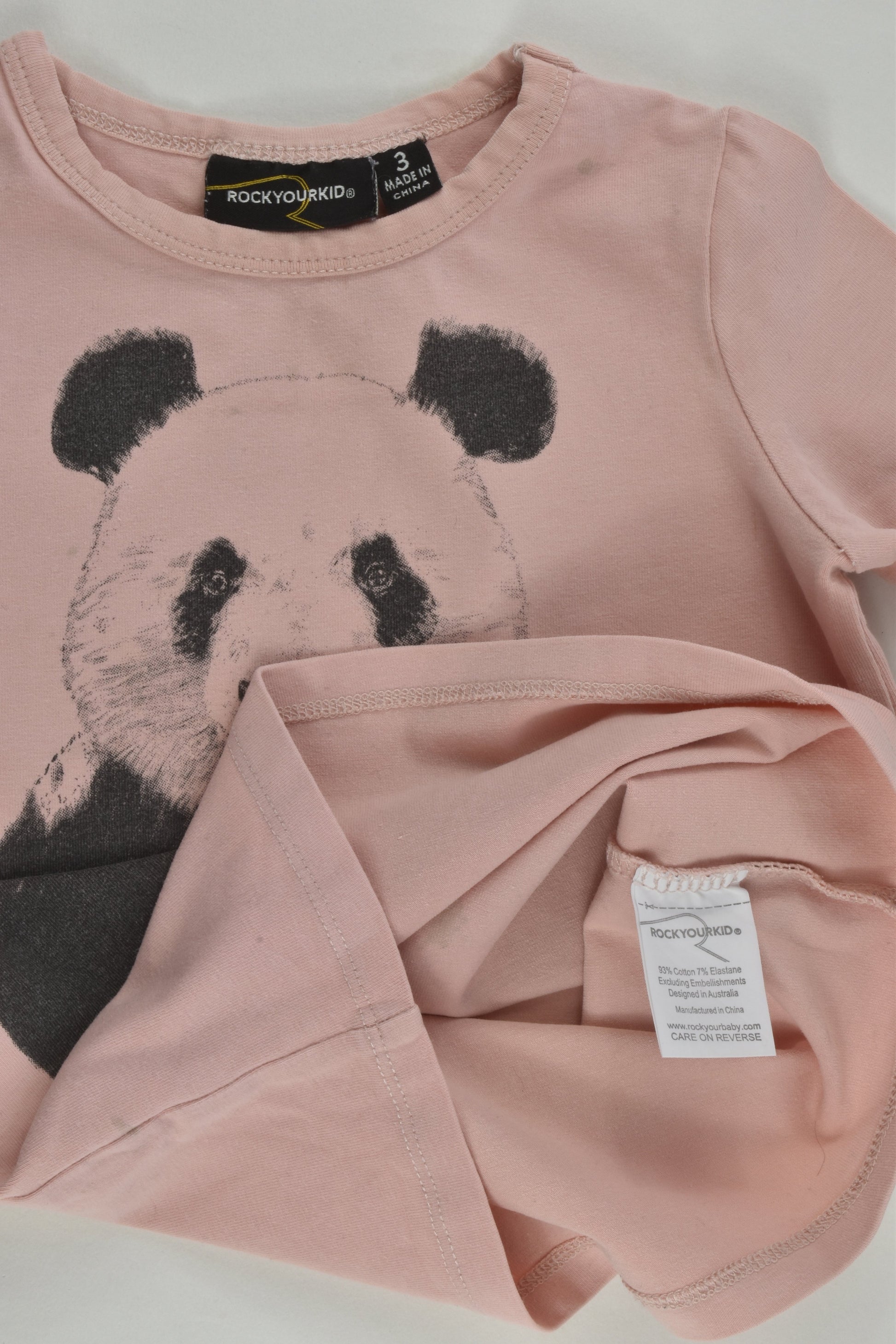 Rock Your Kid Size 3 Panda Top