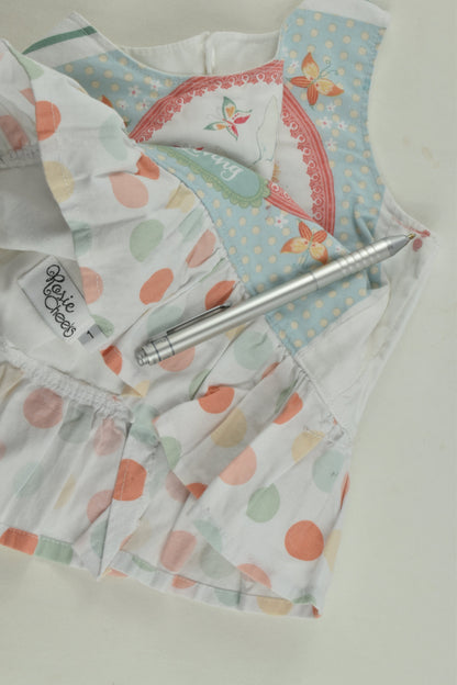 Rosie Cheeks Size1 'Loving' Bunnies Peplum Top