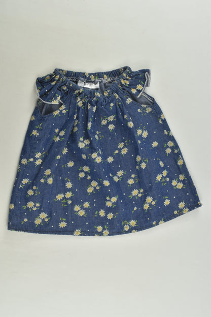Ruby Owl Size 00 Daisies Denim Dress/Tunic