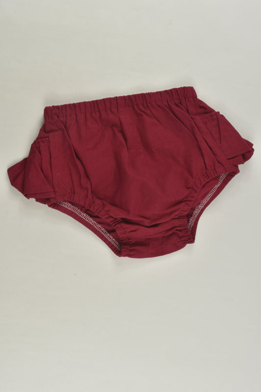 Ruby Owl Size 1 Handmade Ruffle Bloomers