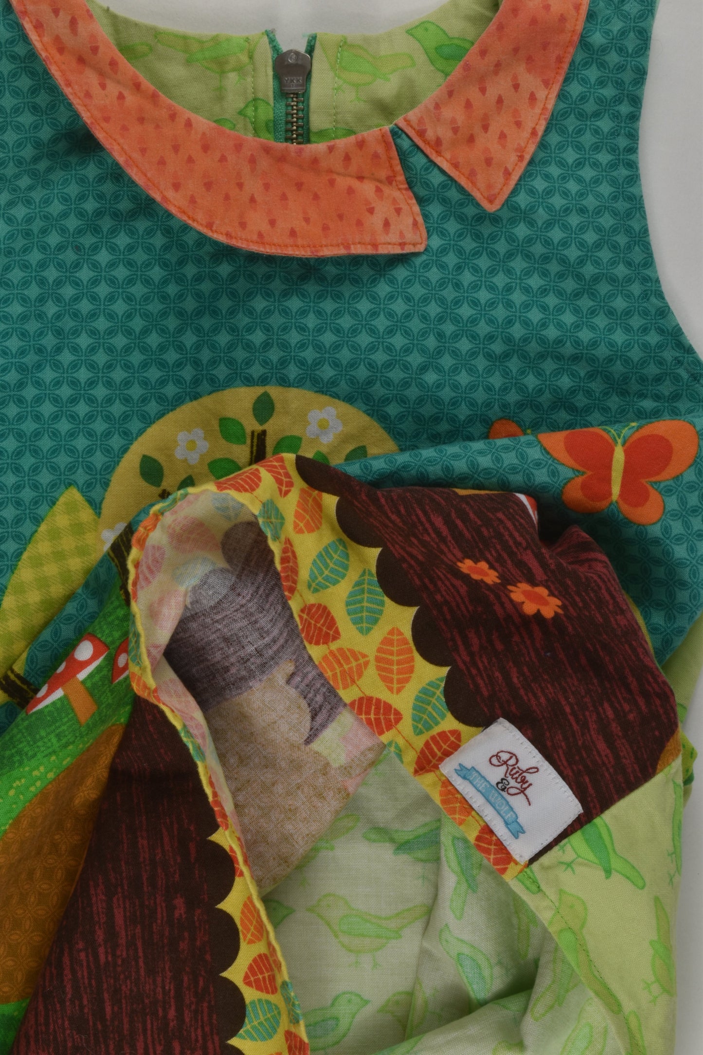 Ruby & The Wolf Size 3 Forest Animals Dress