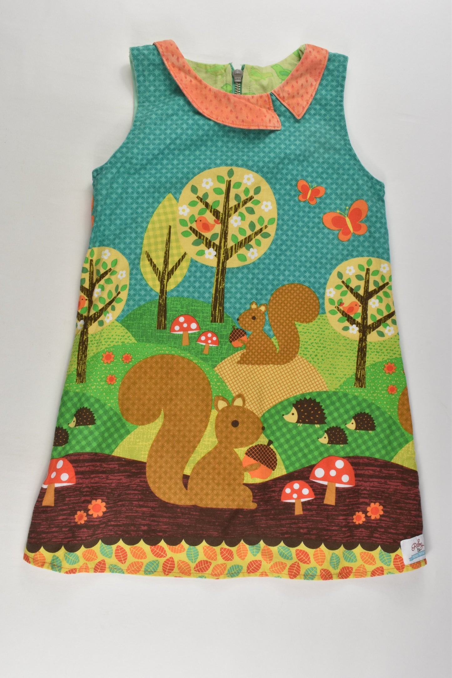 Ruby & The Wolf Size 3 Forest Animals Dress