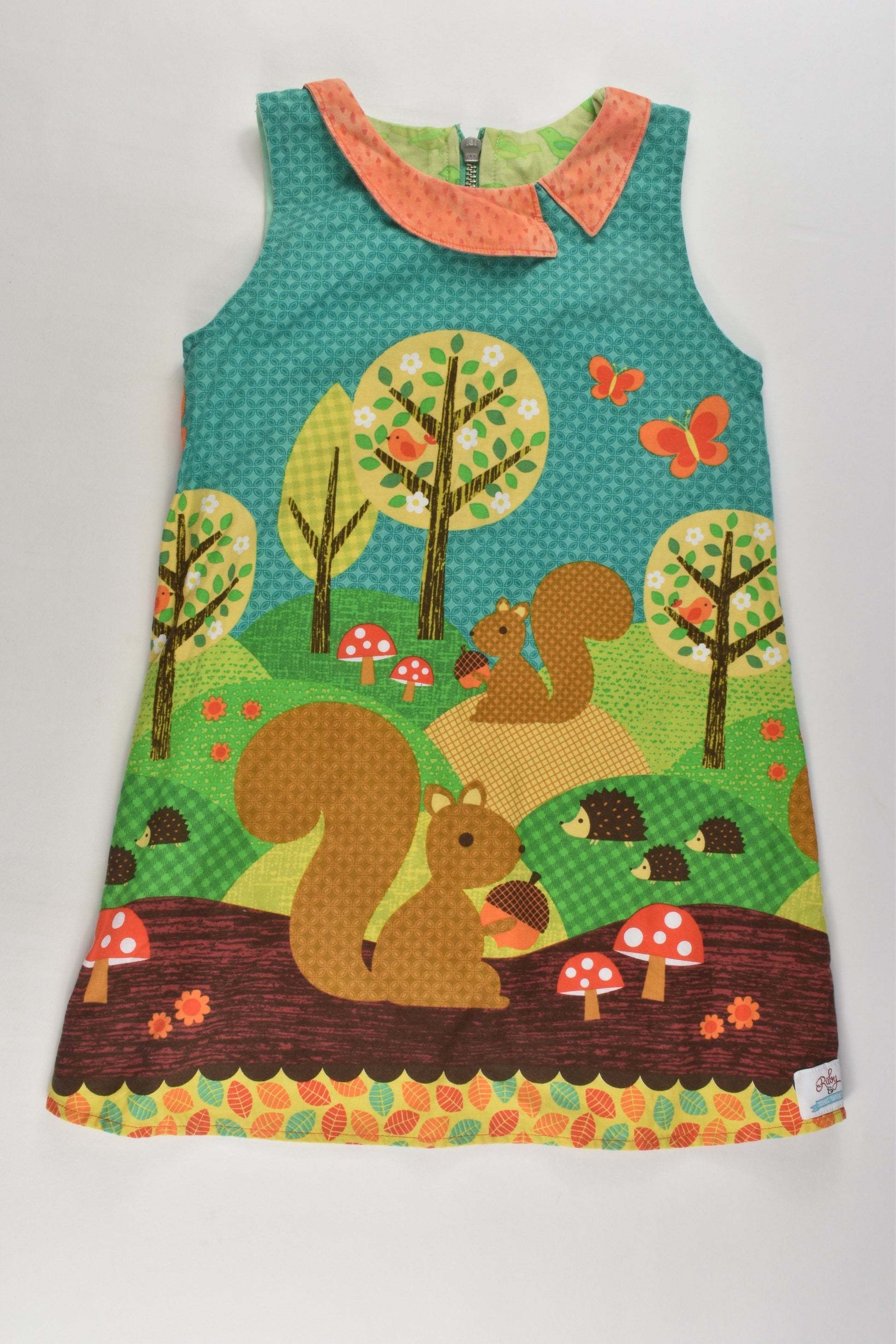 Ruby & The Wolf Size 3 Forest Animals Dress