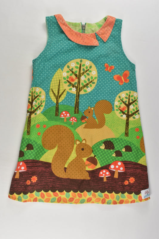 Ruby & The Wolf Size 3 Forest Animals Dress