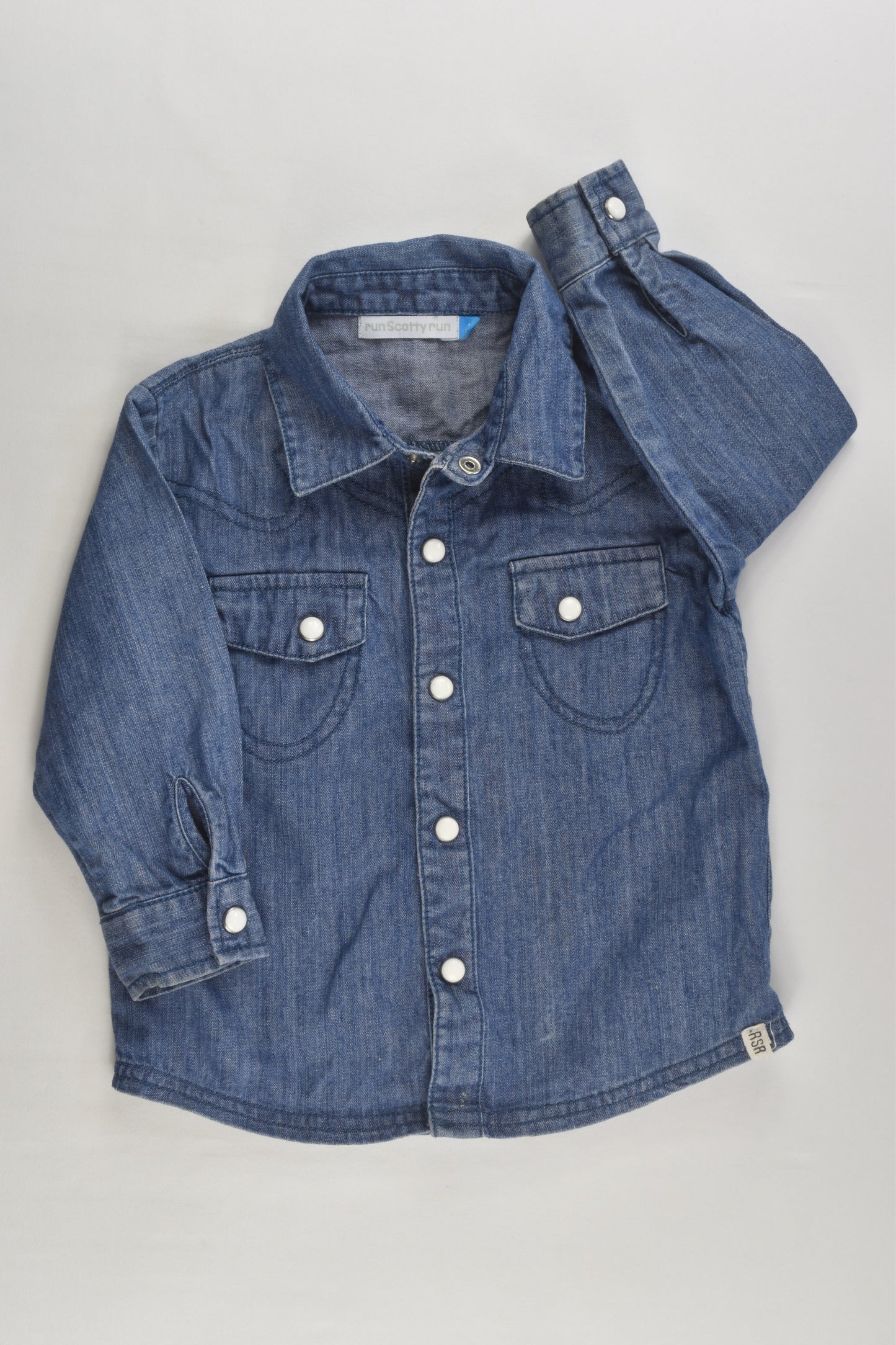 Run Scotty Run Size 1 Denim Shirt