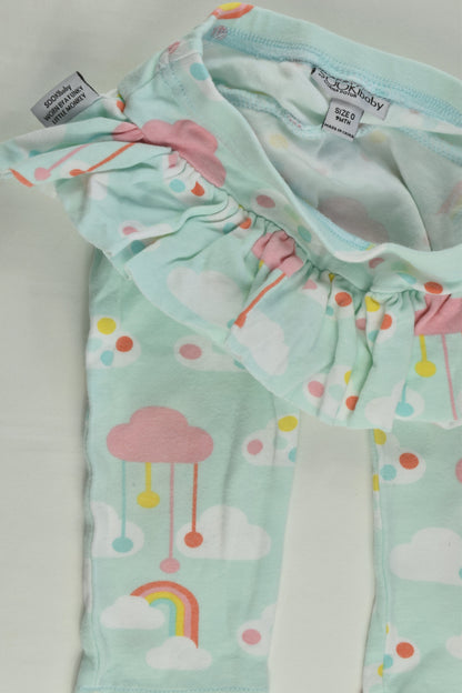 SOOKIbaby by Diana Dotur Size 0 Rainbow Clouds Pants