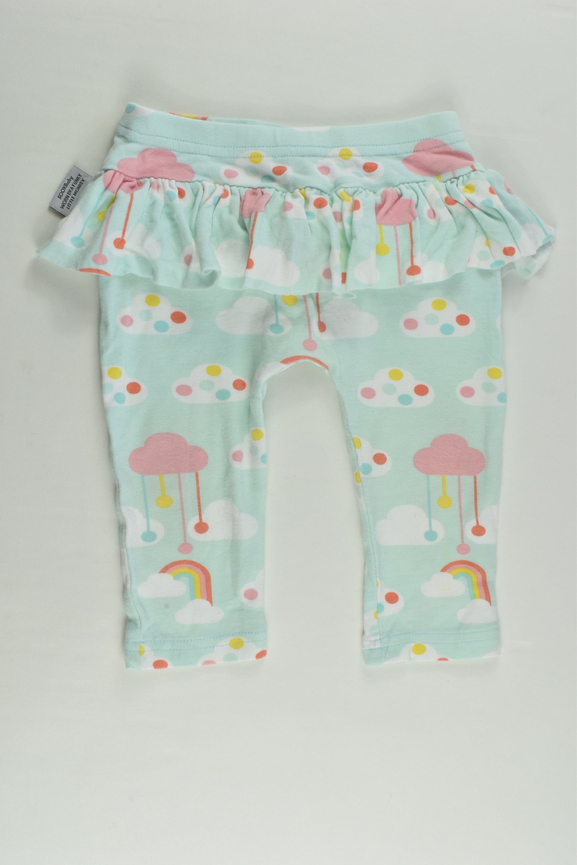 SOOKIbaby by Diana Dotur Size 0 Rainbow Clouds Pants