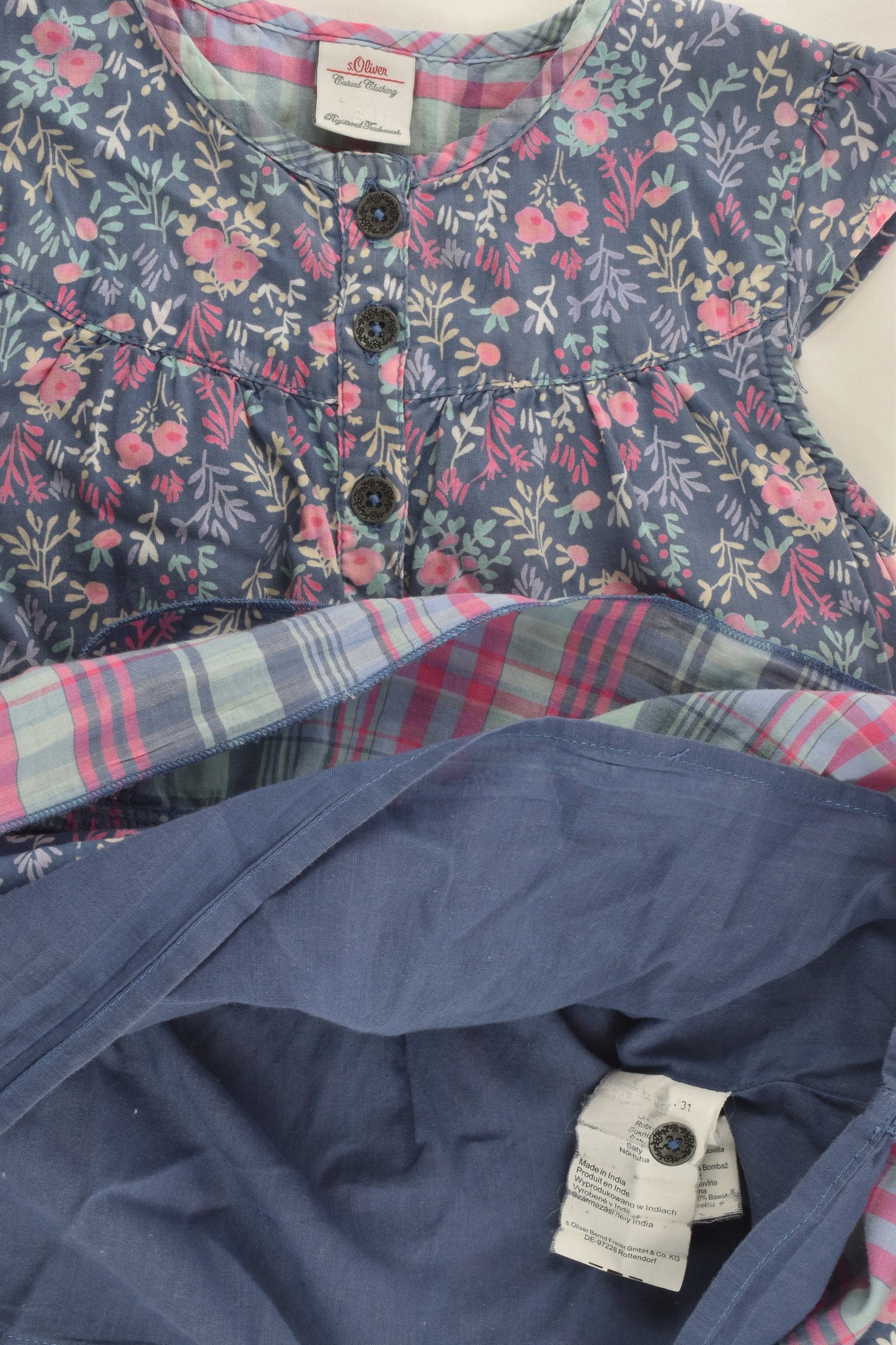S. Oliver Size 3 (98 cm) Lined Floral Dress