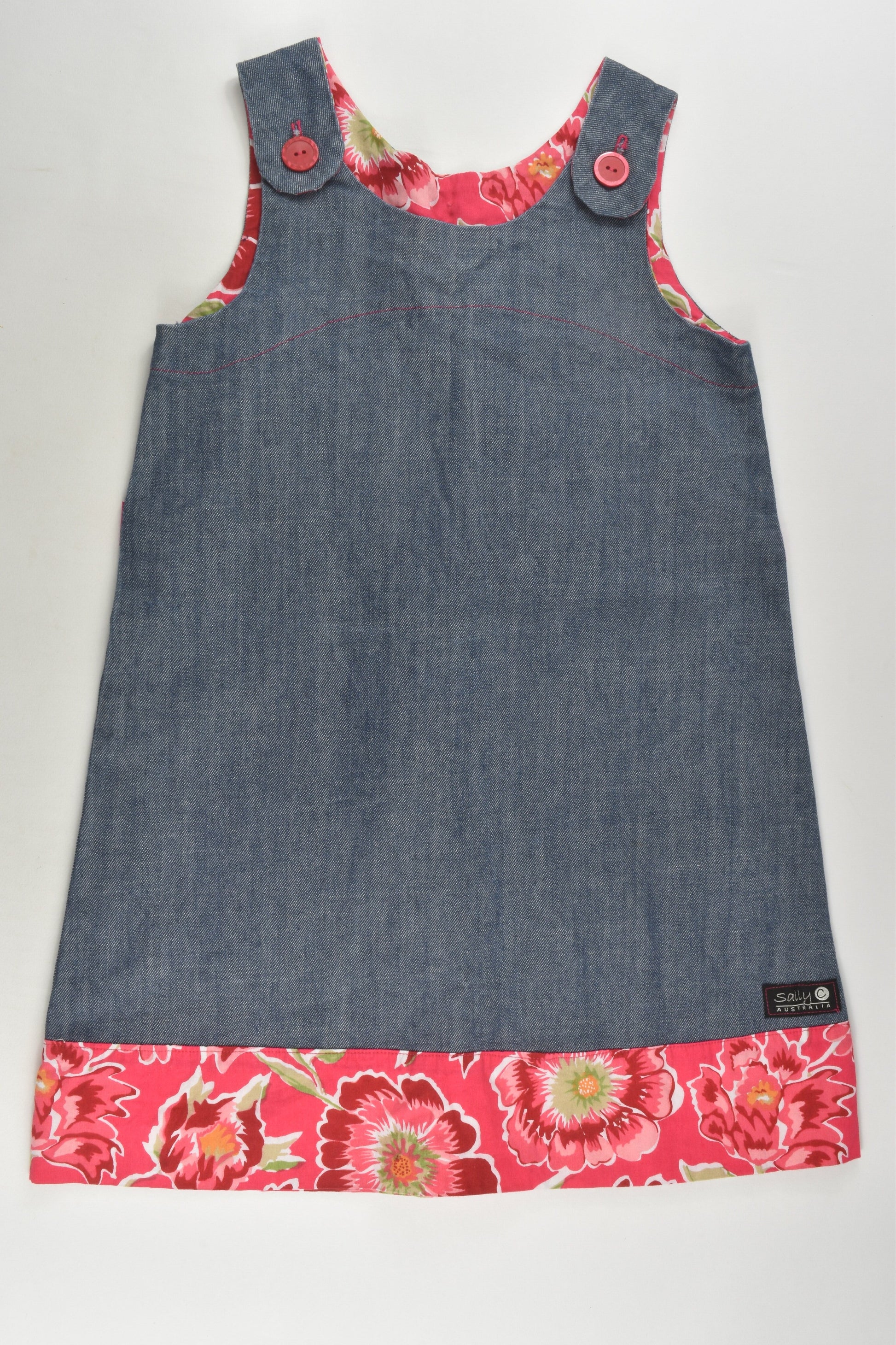 Sally Australia Size 5-6 Handmade Denim Dress