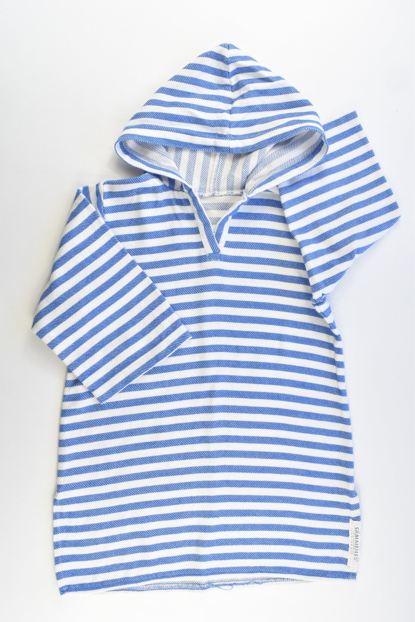 Sämmimis Australia Size S (2-5 years) AMALFI Kids Hooded Turkish Towel Royal Blue/White