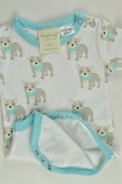 Sapling Size 000 (0-3 months) Dogs Bodysuit