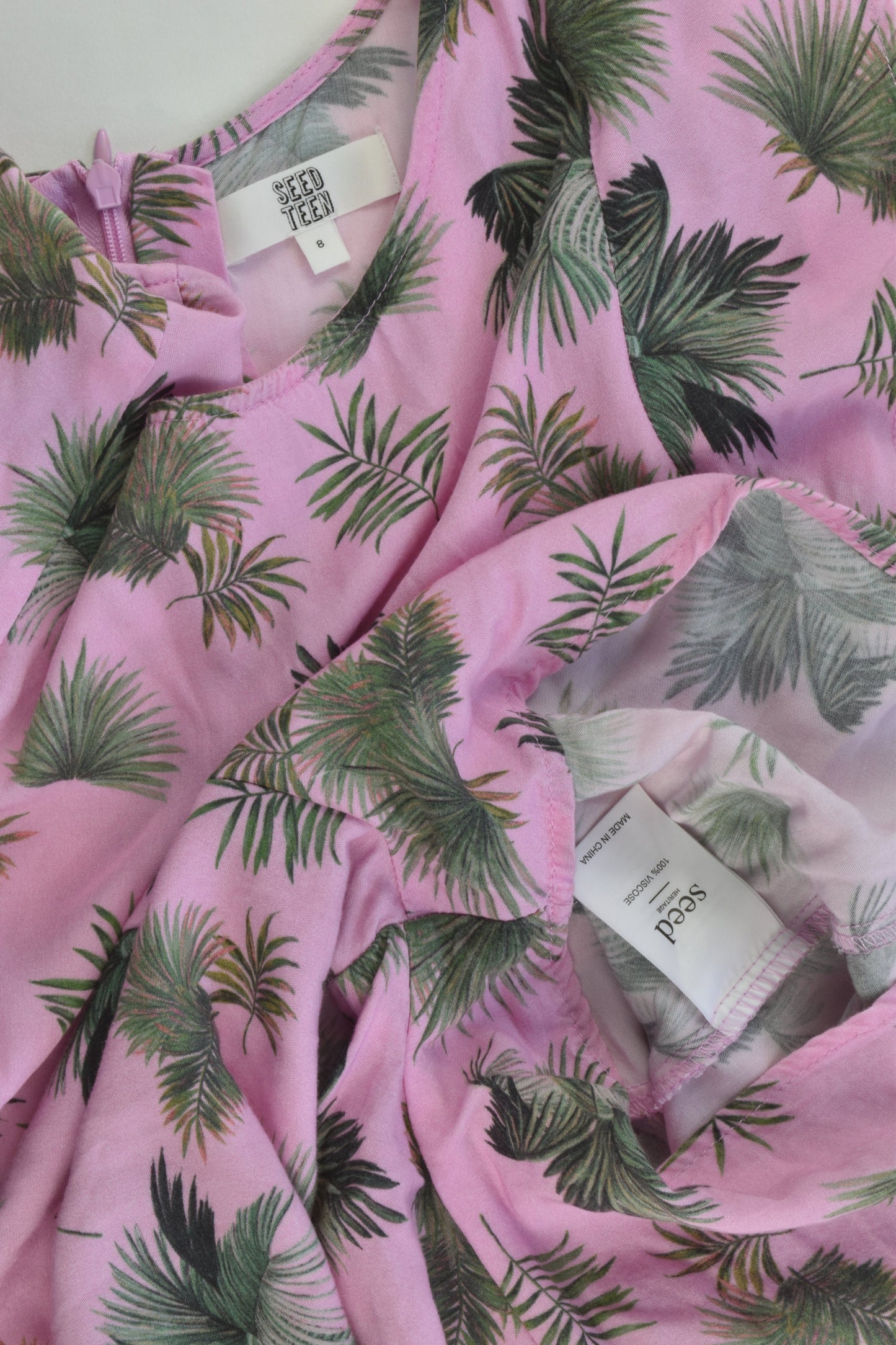 Seed Heritage (Seed Teen) Size 8 Leaves Viscose Playsuit
