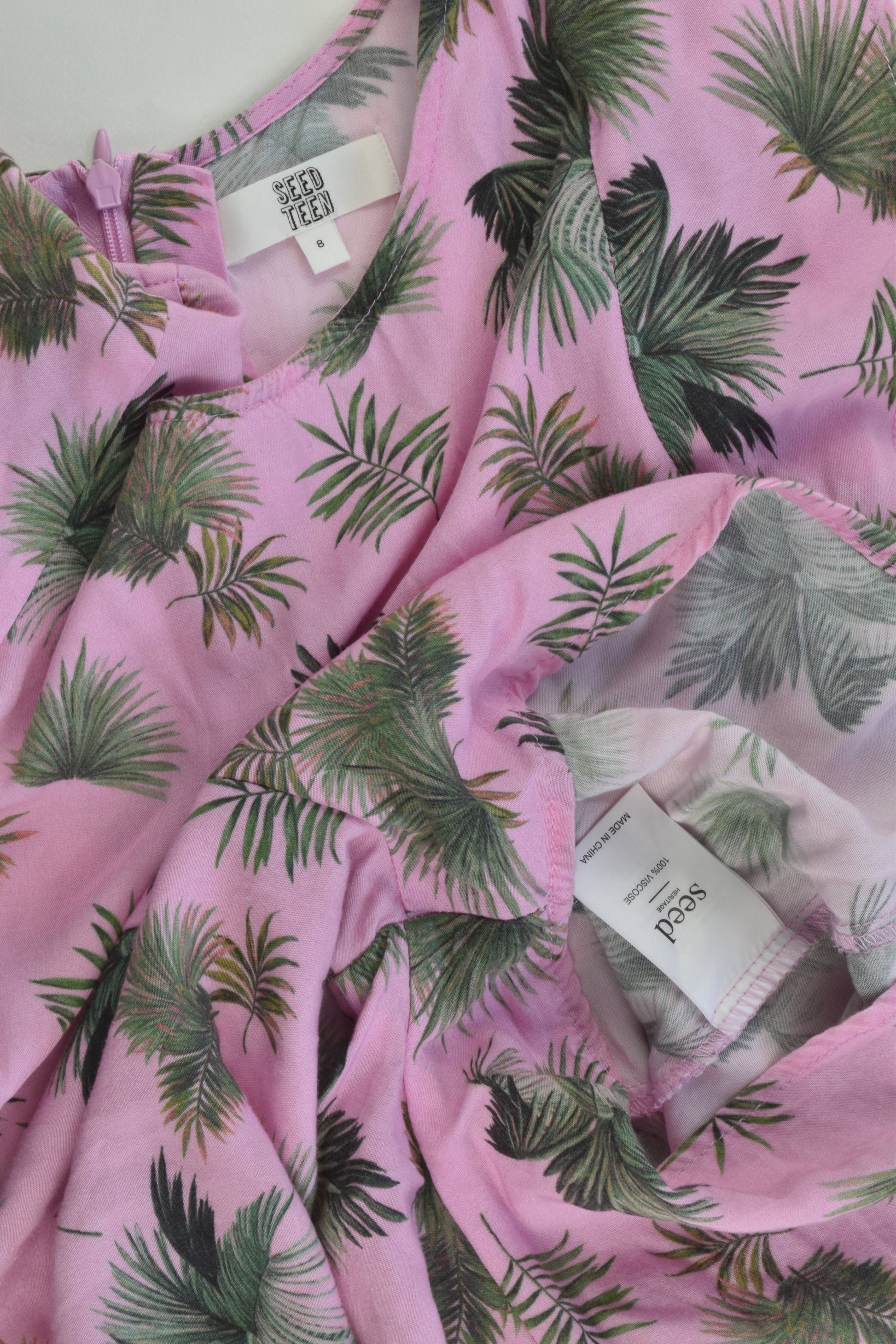 Seed Heritage (Seed Teen) Size 8 Leaves Viscose Playsuit