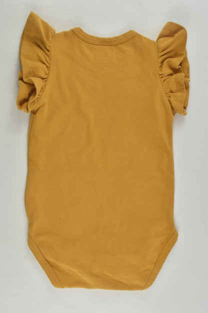 Seed Heritage Size 00 (3-6 months) Ruffle Sleeves Bodysuit