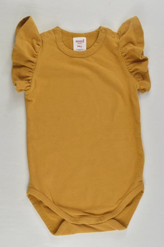 Seed Heritage Size 00 (3-6 months) Ruffle Sleeves Bodysuit