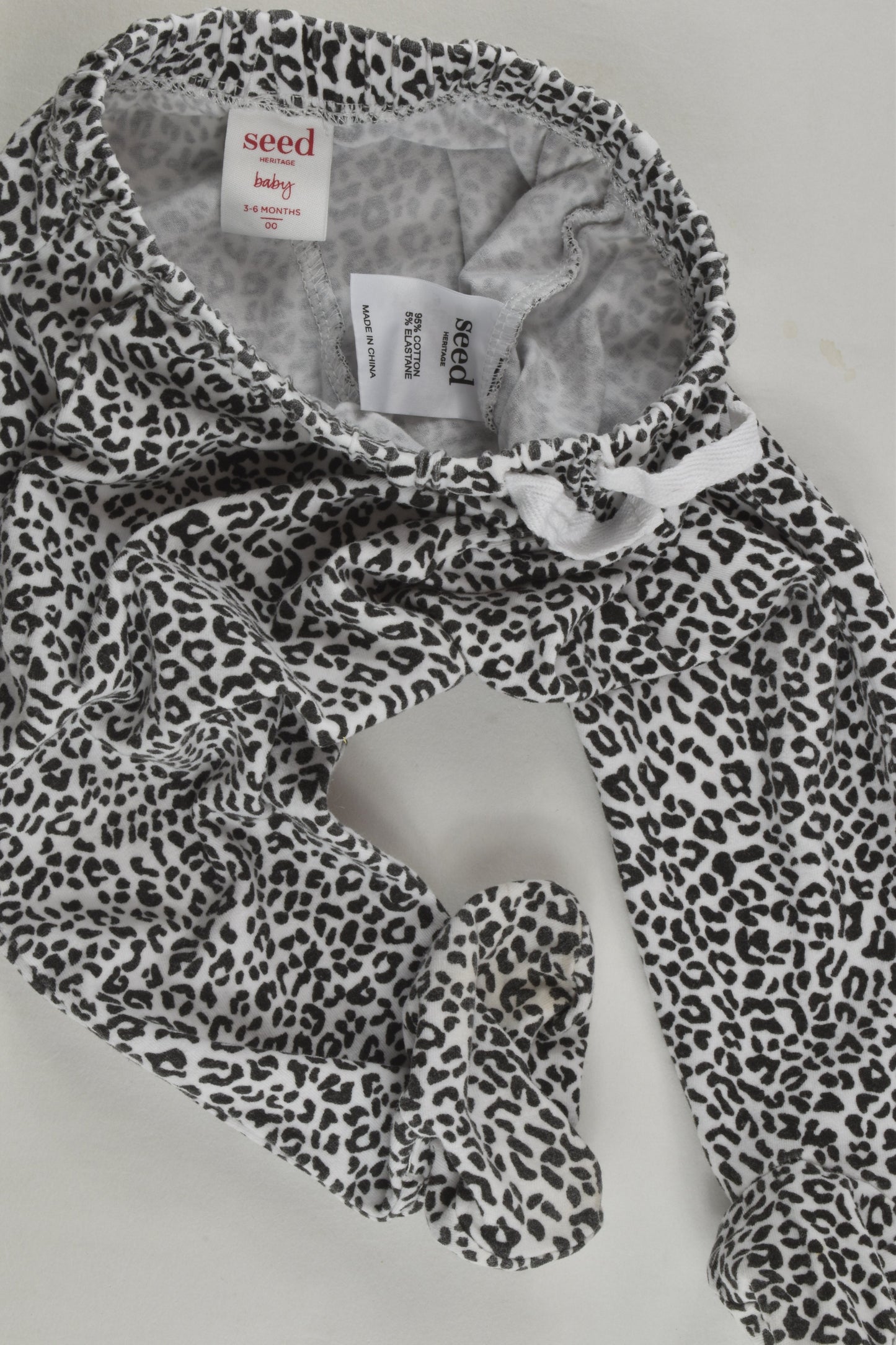 Seed Heritage Size 00 Leopard Print Footed Pants