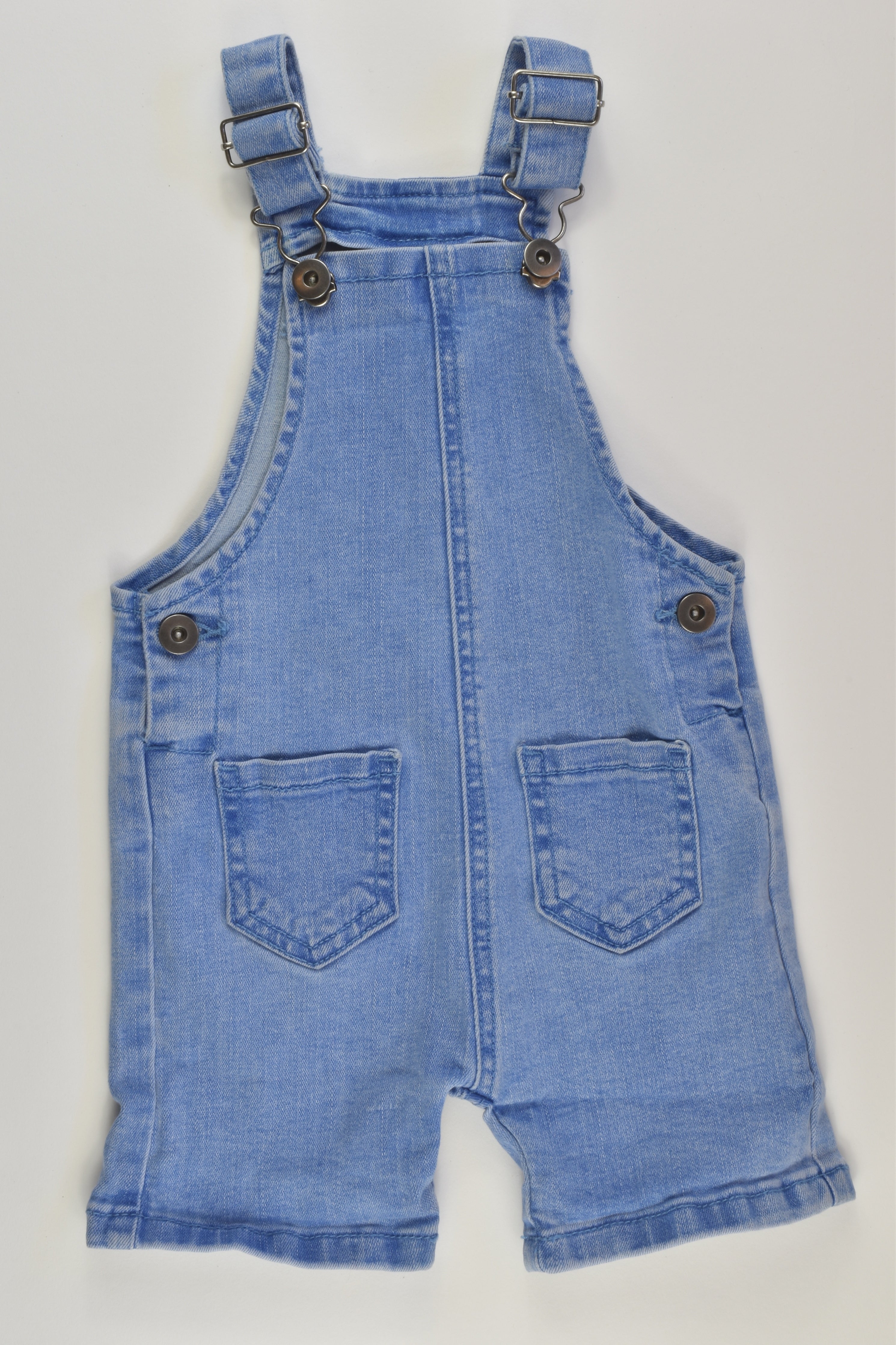 Seed Heritage Size 00 Short Stretchy Denim Overalls MiniMe Preloved Baby and Kids Clothes